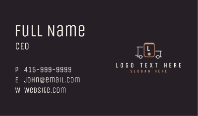 Mobile Delivery Truck Letter Business Card Image Preview