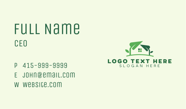Greenhouse Gardening Trowel Business Card Design Image Preview