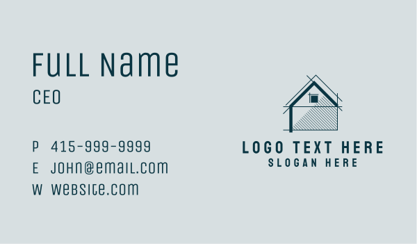 Realty House Draftsman Business Card Design Image Preview