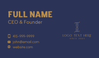 Boutique Letter I Business Card Design