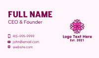 Geometric Flower Spa Business Card Design