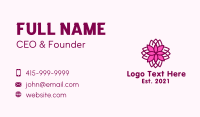 Geometric Flower Spa Business Card Preview