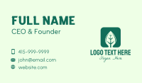 Green Leaf App Business Card Image Preview