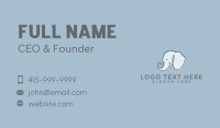 Cute Childish Elephant Business Card Image Preview