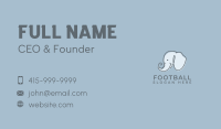 Cute Childish Elephant Business Card Image Preview