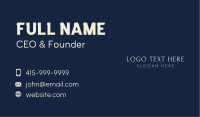 Gold Elegant Wordmark Business Card Design