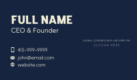Gold Elegant Wordmark Business Card Image Preview
