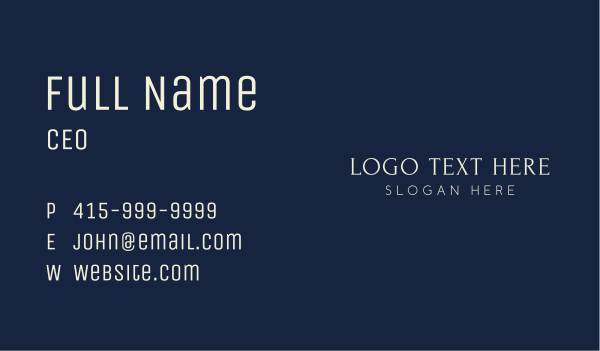 Gold Elegant Wordmark Business Card Design Image Preview