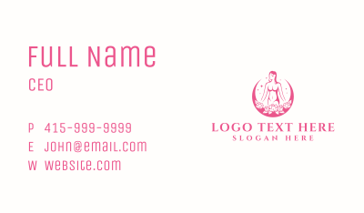 Woman Flower Spa Business Card Image Preview