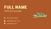 Cursive Comic Wordmark Business Card Image Preview