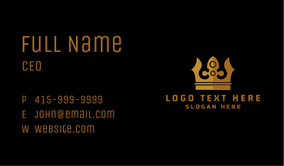 Golden King Crown Business Card Image Preview