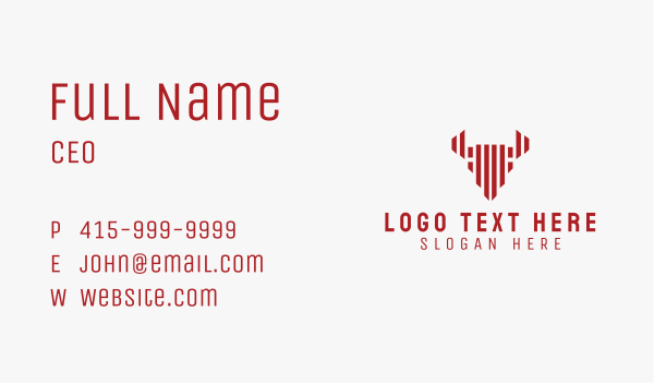 Modern Bull Meat Shop  Business Card Design Image Preview