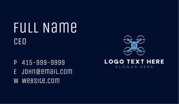 Aerial Drone Videography Business Card Design Image Preview