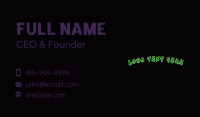 Neon Graffiti Wordmark Business Card Image Preview