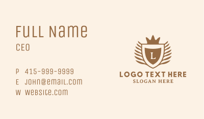 Security Shield Letter  Business Card Image Preview