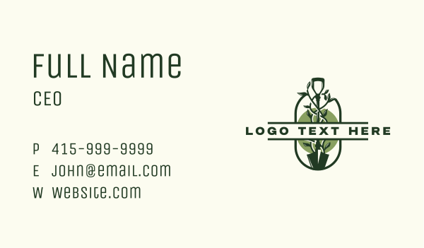 Shovel Gardening Plant Tool Business Card Design Image Preview