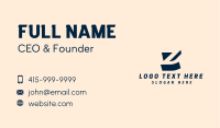 3D Builder Letter Z Business Card Design