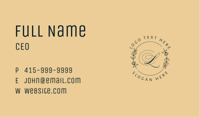 Elegant Stylist Wreath Lettermark Business Card Image Preview