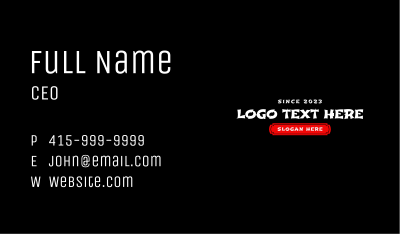 Asian Restaurant Wordmark Business Card Image Preview