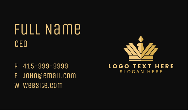 Deluxe Eagle Crown Business Card Design Image Preview