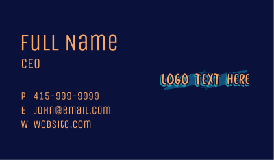 Graffiti Paint Wordmark  Business Card Image Preview