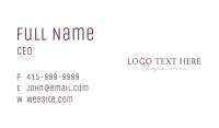 Simple Beauty Wordmark Business Card Image Preview