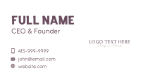 Simple Beauty Wordmark Business Card Image Preview