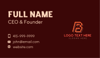 Neon Arcade Orange Letter B Business Card Image Preview