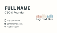 Pastel Equalizer DJ Wordmark Business Card Design