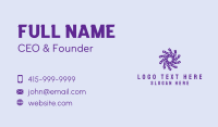 Purple Spiral Tech  Business Card Design