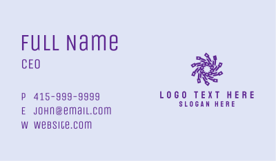 Purple Spiral Tech  Business Card Image Preview