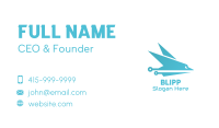 Sleek Blue Airplane Business Card Design