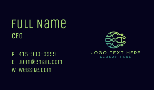 Artificial Intelligence Software Business Card Design Image Preview