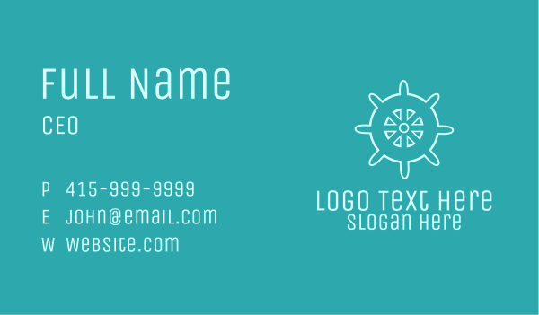Ship Helm Business Card Design Image Preview