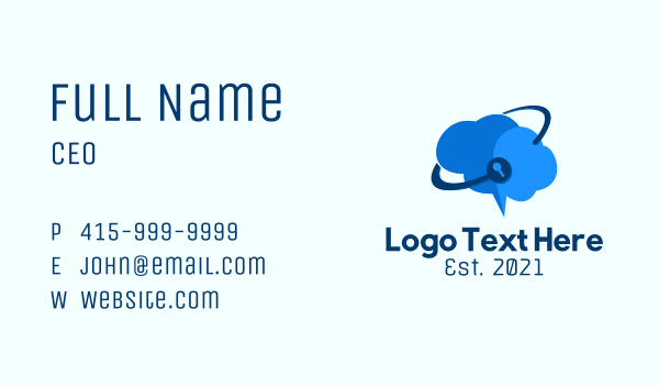 Mind Cloud Security Business Card Design Image Preview