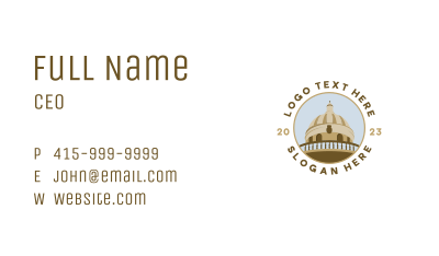 Indian Temple Tourism Landmark Business Card Image Preview
