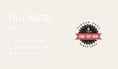 Saw Blade Tree Carpentry Business Card Image Preview