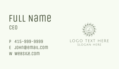 Garden Leaves Emblem Letter  Business Card Image Preview