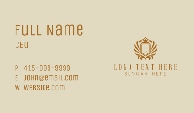 Heraldic Crown Shield Frame Business Card Image Preview
