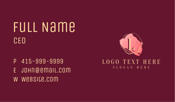 Classy Golden Letter Business Card Design Image Preview