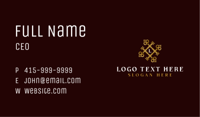 Luxury Realty Key Business Card Image Preview