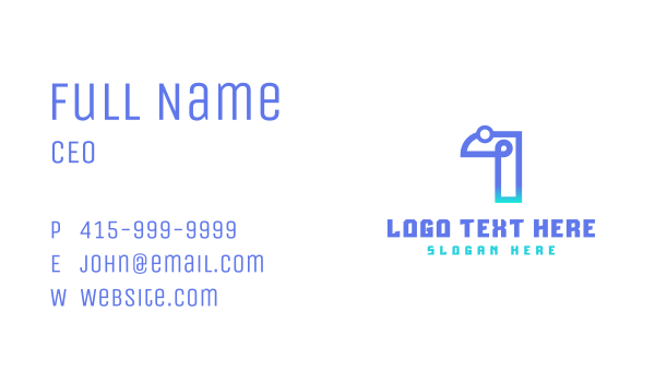 High Tech Number 7 Business Card Design Image Preview