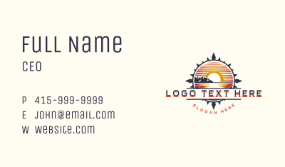 Compass Sunset Beach  Business Card Image Preview