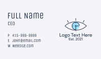 Minimalist Eye Clock  Business Card Image Preview