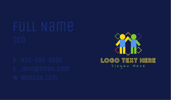 Kids Daycare Learning Center Business Card Design Image Preview