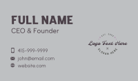 Restaurant Minimalist Wordmark Business Card Image Preview