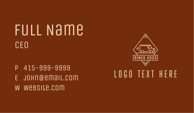 Courier Delivery Truck  Business Card