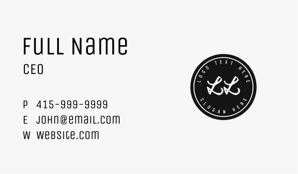 Classic Circle Letter Business Card Design Image Preview