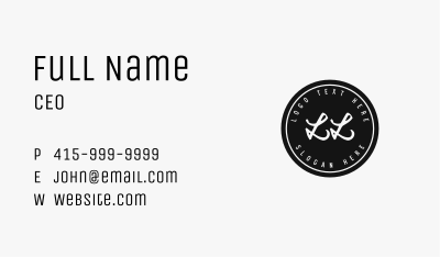 Classic Circle Letter Business Card Image Preview