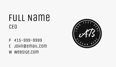 Classic Circle Letter Business Card